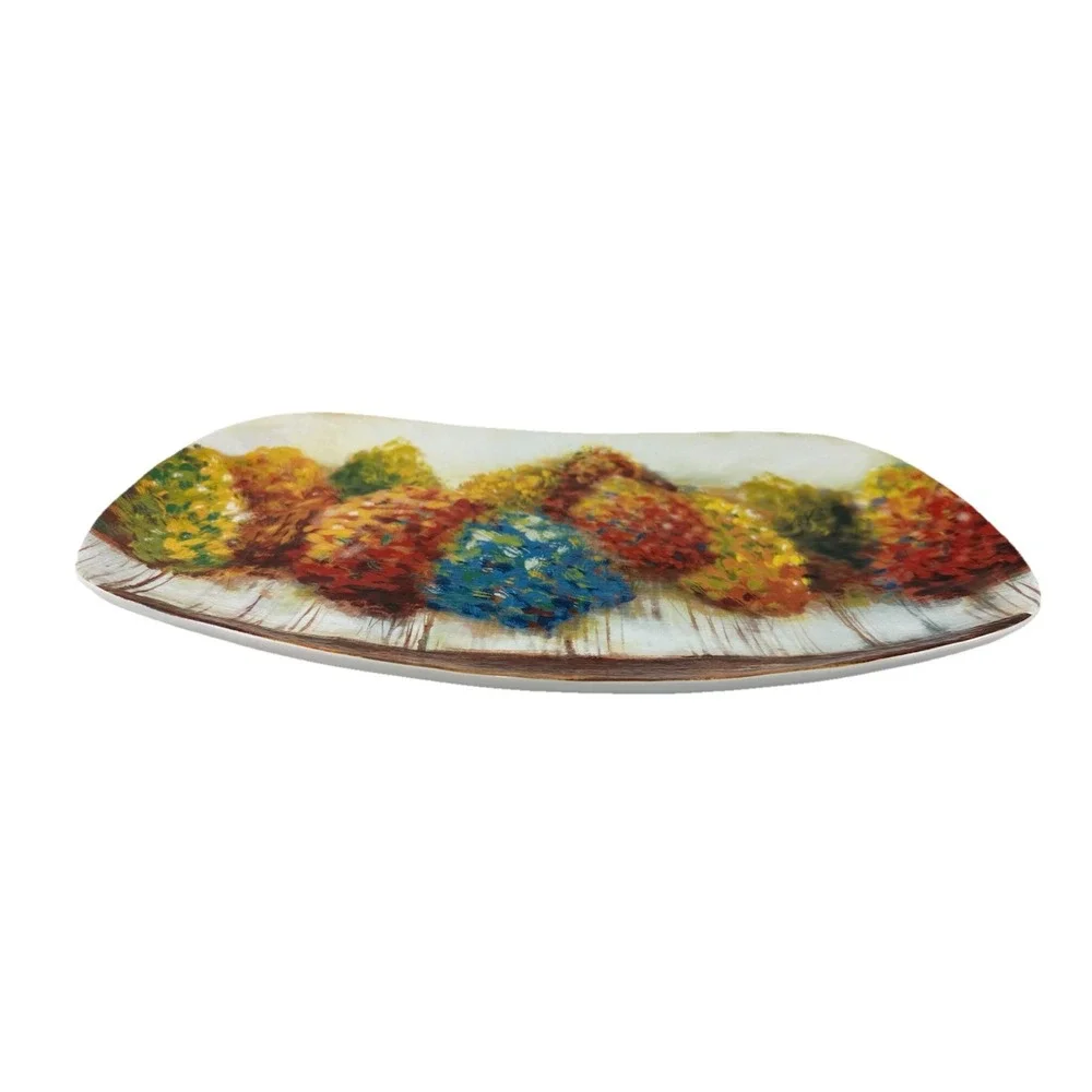 Pier 1 Imports Fall Leaves Trees Serving Platter Ironstone Large 16